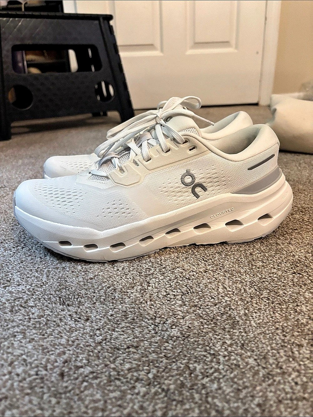 On Cloudrunner White Athletic Shoes